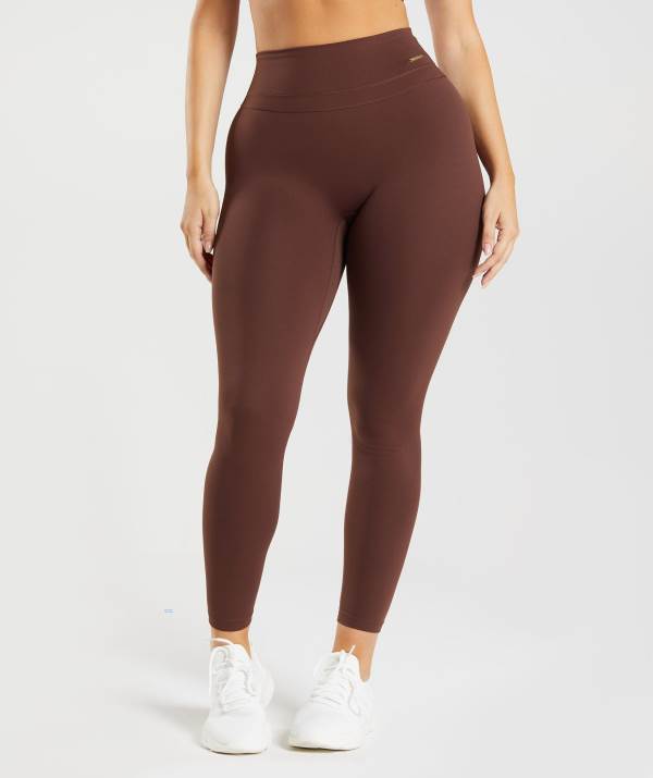 Damske Legíny Gymshark Whitney High Rise Hnede | WA6104983